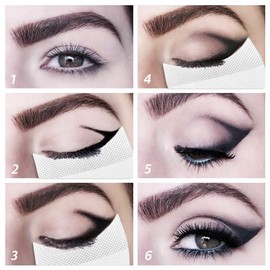 100 Pcs Professional Eyeshadow Pads Stencils Lint Free Under Eye Pads Eyeshadow Patches For Eyelash Extensions/Lip Makeup