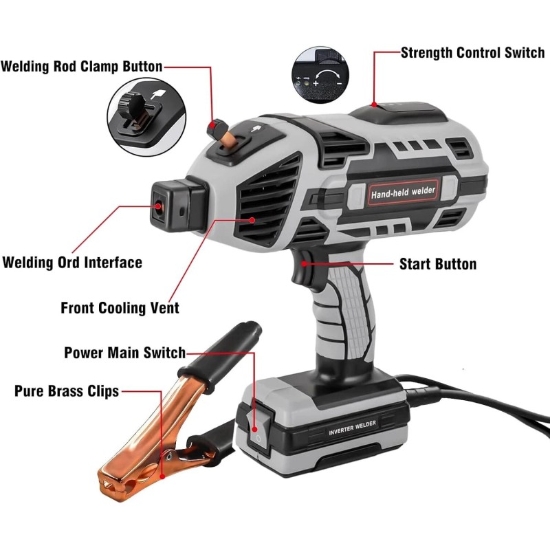 Saker Portable Electric Welding Machine,110V Portable Welder Handheld with IG...