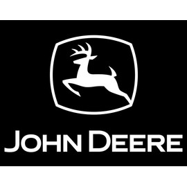 Chroma 4307 John Deere White Logo Cutz (Pkg. 6" x 12") Decal