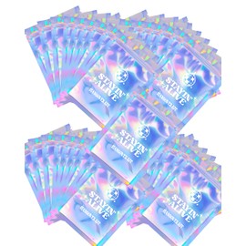 SILFGRLF Stayin' Alive Bachelorette Party Hangover Kits Bags, 50 Pcs Holographic Bags (5"x7") Bachelorette Party Supplies Last Disco Party Favors Printed