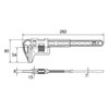 Top Industry (TOP) Light Motor Wrench Pipe Wrench Mouth Opening