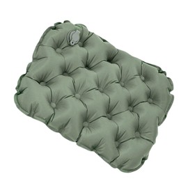 GRSECPO Lightweight Inflatable Air Seat Cushion,Instant Seat Comfort Lightweight,Packable Air Cushion for Hard Surfaces - Camping,Hiking,Games,Work(Green)