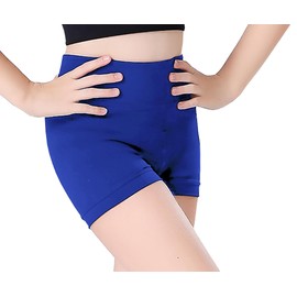 Swdarz Royal Blue Gymnastics Dance Shorts for Girls Size6 Kids Athletic Spandex Biker for Ballet Tumbling Tennis Volleyball Cheers 6-7Y
