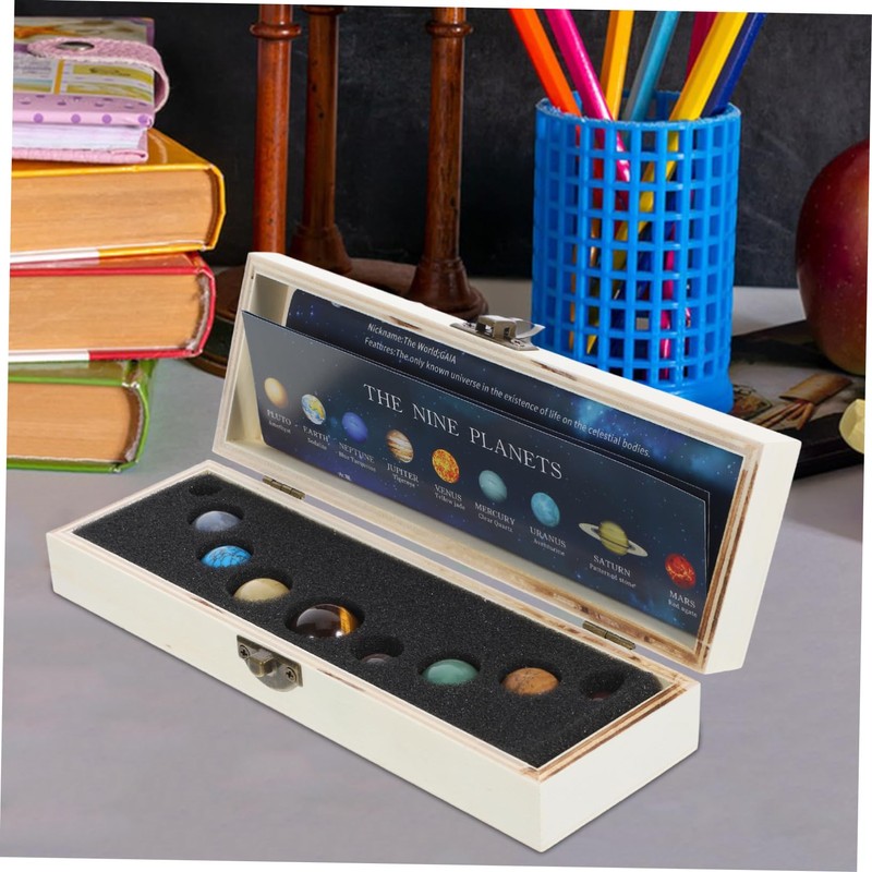 FOMIYES 4 Sets Collective Planet Figurine Planets Model Crystal Educational