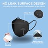VERNASSA Black KN95 Face Masks 50 Pack, 5-Layer Disposable Masks