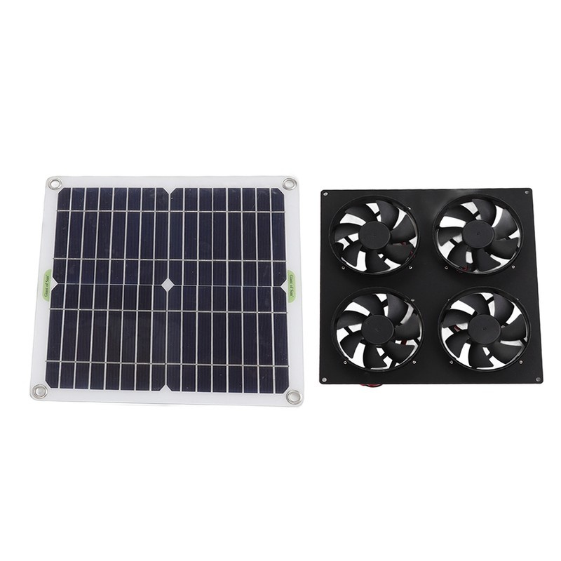 Solar Panel Fan Kit Monocrystalline Silicon Solar Panel Weatherproof 4