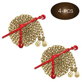 DC Cargo Mall 5/16” Grade 70 Chain and Lever Load Binder Kit |  Includes (2) Lever Binders and (2) Transport Chains | 4,700 lbs. Safe Working Load