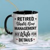 WHIDOBE Retirement Mug, Retired Under New Management See Wife For