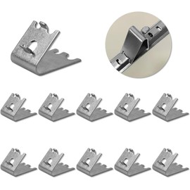 WADY 12 pcs Freezer Shelf Clip, Safe Shelf Clips, Freezer Shelf Clips Freezer Clips for Refrigerator, 304 Stainless Steel Shelf Clip for Refrigerator, Replacement Shelf Square Buckles Clips (Silver)