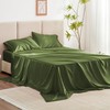 Love's cabin Satin King Sheet Sets - 4 Piece Sage