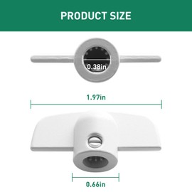 VIDABTE Butterfly Wing Nut T-Handle, Tee Handle Casement Operator for Andersen Casement/Awning T-Handle, 1966 to Present (2 pcs)