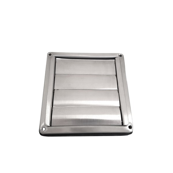 Square Stainless Steel Weather Guard with Moving Fins Pipe Connection