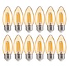 FLSNT 40W Equivalent LED Chandelier Light Bulbs, Dimmable Amber LED