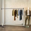 Simple Houseware Industrial Grade Z-Base Garment Rack, 500lb Load with