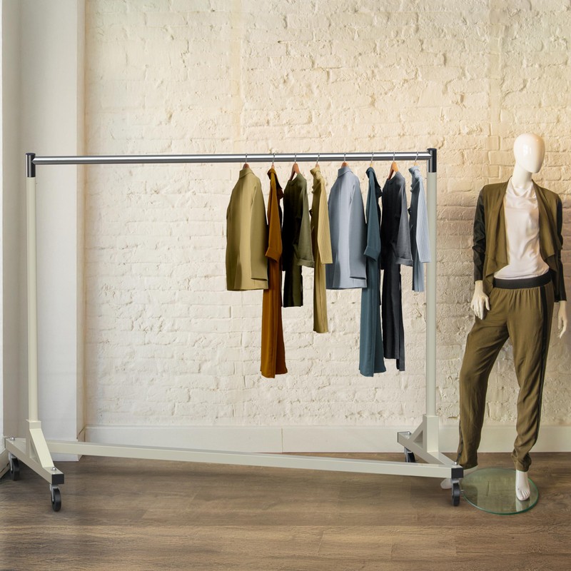 Simple Houseware Industrial Grade Z-Base Garment Rack, 500lb Load with