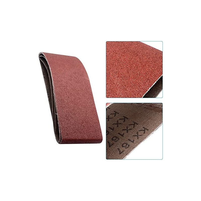 MACHSWON 5 Pack Cloth Sanding Belts Sanding Paper Sanding Belts