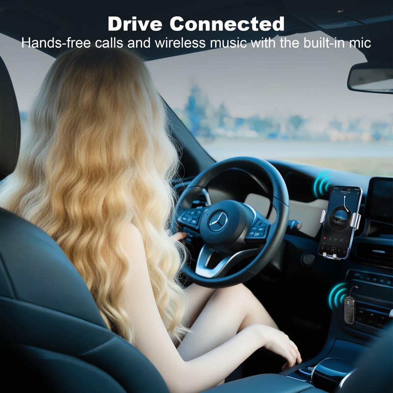2026 Upgraded Bluetooth 5.4 Transmitter Receiver, 2-in-1 Airplane Bluetooth Adapter,