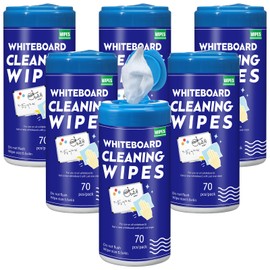 Sacubee 6 Pcs Whiteboard Cleaning Wipes Disposable Dry Erase Wipes Whiteboard Wipes for Cleaning Markers Home Classroom School Office, 4 x 5.5 Inch, 70 Wipes Per Pack