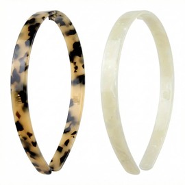 2 Pack Headbands for Women Tortoise Shell Hair Band Acetate Resin Fashion Hair Accessories Style B