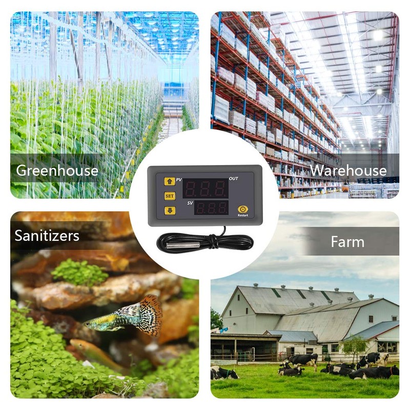 W3230 DC 12V 20A LED Digital Temperature Controller Thermostat Thermometer