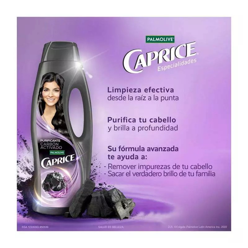 Palmolive Caprice Shampoo Purificante (Carbon Activado), 750ml