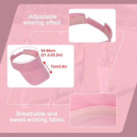 Zercart 2 Pcs Sun Visor Cap, Sports Sun Visor Adjustable Golf Visor Hat, Sun Protective Sun Visor with Perspiration Breathable Sweatband, Golf Running Fishing Cycling Tennis Visor Hats for Men Women