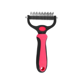Pet Comb Ultimate Dog Grooming Set: Professional Deshedding Brushes for Dogs & Cats – Perfect for Long-Haired Breeds, Flea Removal, & Dematting(Red, For Large and Medium Dogs)