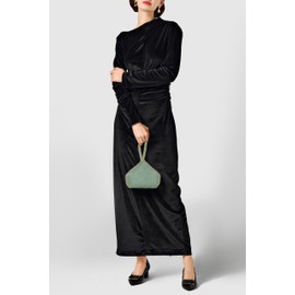 BABEYOND 1920s Flapper Clutch Handbag Peacock Glitter Sequin Clutch Bag for Women Roaring 20s Evening Clutch Beaded Bag Gatsby Costume Accessories Wedding Party (Green)