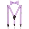 Shark Tooth Boys Bow Tie and Suspenders Set Wedding Lavender