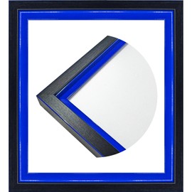 GT007 Color Push Frame for Mini Colored Paper (4.8 x 5.4 inches (121 x 136 mm), Tabletop Stand Included, Wall Mounted, Reinforced UV Protection Acrylic (Blocks 98% of Indoor UV Rays) (Black Blue)