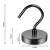 Grtard 6 Pack Large Heavy Duty Magnetic Hooks, 110 Pound