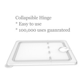 EVERIE Collapsible Hinged Lid Compatible with Anova Nano or Instant Pot and Everie Container EVC-12, Side Mount, Does Not Fit Rubbermaid (Lid Only)