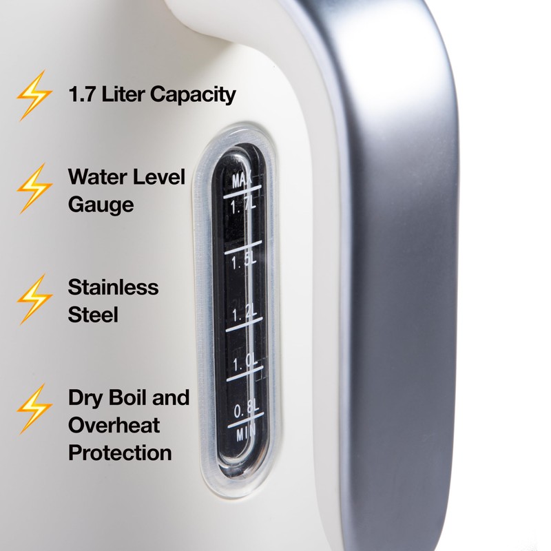 Rae Dunn Electric Hot Water Kettle - Stainless Steel Coffee