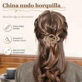 4 Horquillas Francesas Vintage 2026 Nuevas, Accesorios para Cabello de Mujer, Sujeción Fuerte y Antideslizante (C)