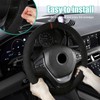 Dickno Car Steering Wheel Cover, Anti-Slip Auto Stitch on Wrap