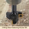 BFVV 3-Wing Slab Flattening CNC Router Bit 1/2" Shank, 2"