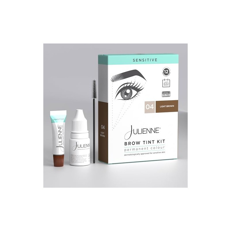 Julienne Brow Tint Kit Sensitive - Light Brown