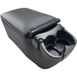 OBUYTO Universal Truck Seat/Bench Contractor Center Console Business Organizer and Storage with Adjustable Cup Holders, Clip Board, and Padded Top Lid for Armrest 124809 Grey