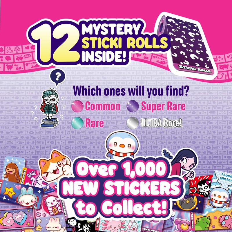 Sticki Rolls Sky Castle Sticki Station S2, adesivi indossabili condivisibili,