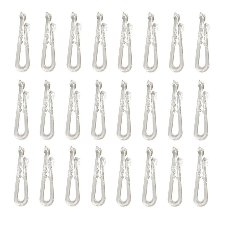 50PCS U Shape Clear Plastic Alligator Clips Shirt Folding Clips