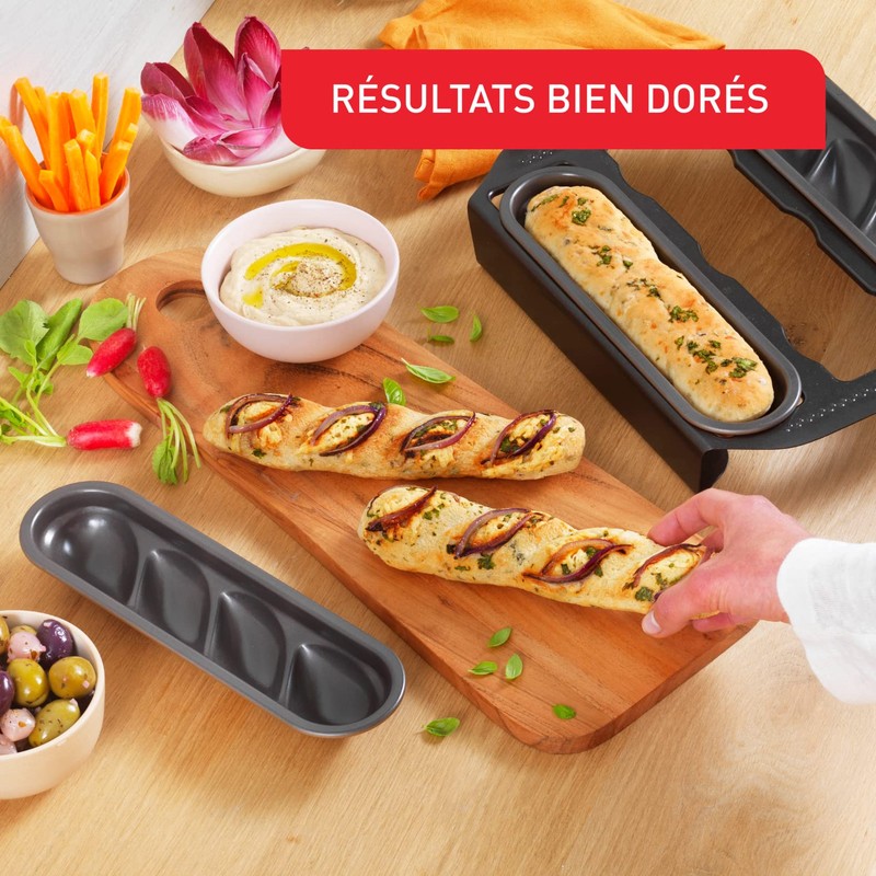 Tefal Creabake J3087304 Non-Stick Baking Mould for Small Baguettes, Easy