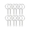 100PCS Silver Metal 25mm/1" Outer Diameter Split Key Ring with