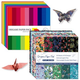 Origami Paper Kit Dobule Sided 100 Sheets 100 Colors 6 Inch Japanese Chiyo Square Easy Fold Arts Crafts DIY Handwork Origami Papers Beginner Solid Color Flower