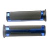 MotorToGo 7/8" Open End Blue Motorcycle CNC Aluminum Handlebar Gel