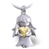 GZXYA Guardian Angel Keyring Lucky Charm Pendant, Angel with Hearts
