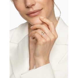 CYW Gold Plated Sterling Silver Moissanite Oval Wave Ring Size 10 for Women Hypoallergenic