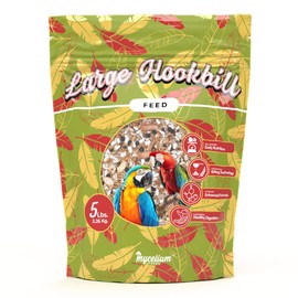 Mycelium Organic Large Hookbill Feed (5 LB Bag) | Balanced Bird Food for Large Pet Birds| High-Protein Seed Mix | Supports Energy & Digestion | USA-Grown, Non-GMO