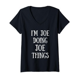 Doing joe for men gift idea funny name gifts V-Neck T-Shirt