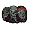 Gothic Skull Patch – Biker Rocker Style Embroidered Iron-On Applique