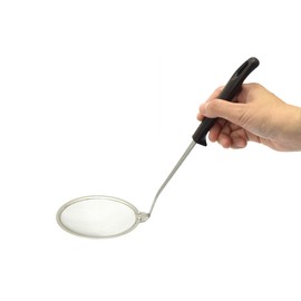 TAKAGI Stainless Steel Kasasu Fryer, Φ39.4 inches (100 mm), Dark Brown, Total Length 11.0 inches (28 cm), Hand Fit, Drip Removal, Handle, Dishwasher Safe